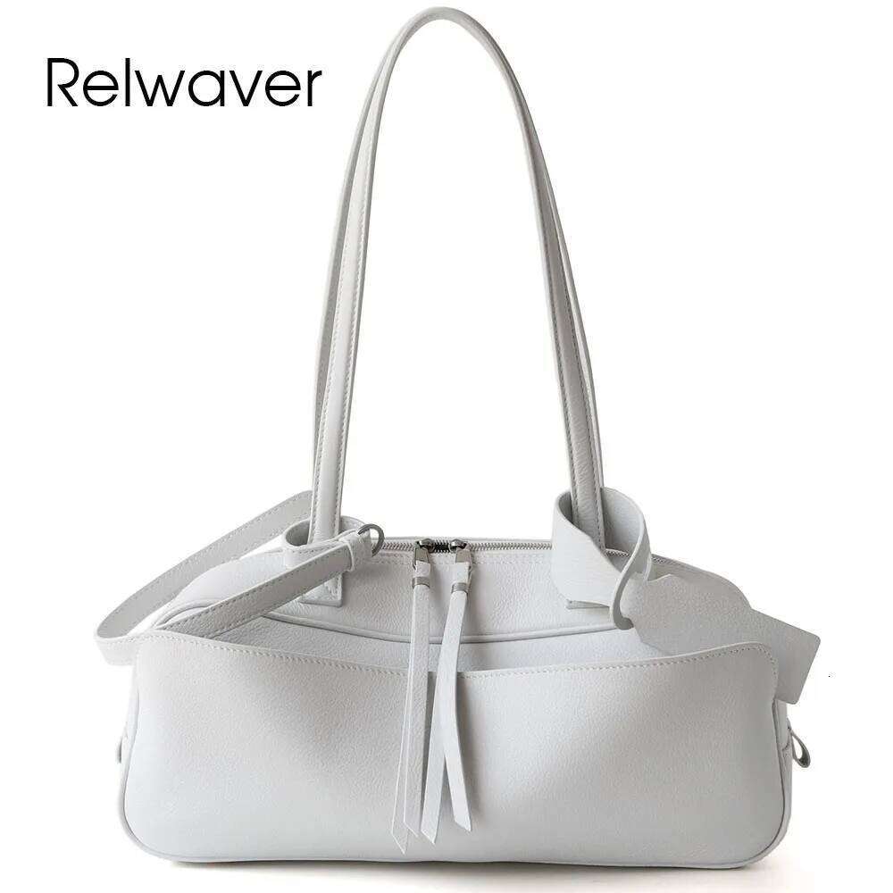 Luxury Designer bags Relwaver shoulder genuine leather pillow 2025 autumn winter fashion women handbag big underarm commuting bag