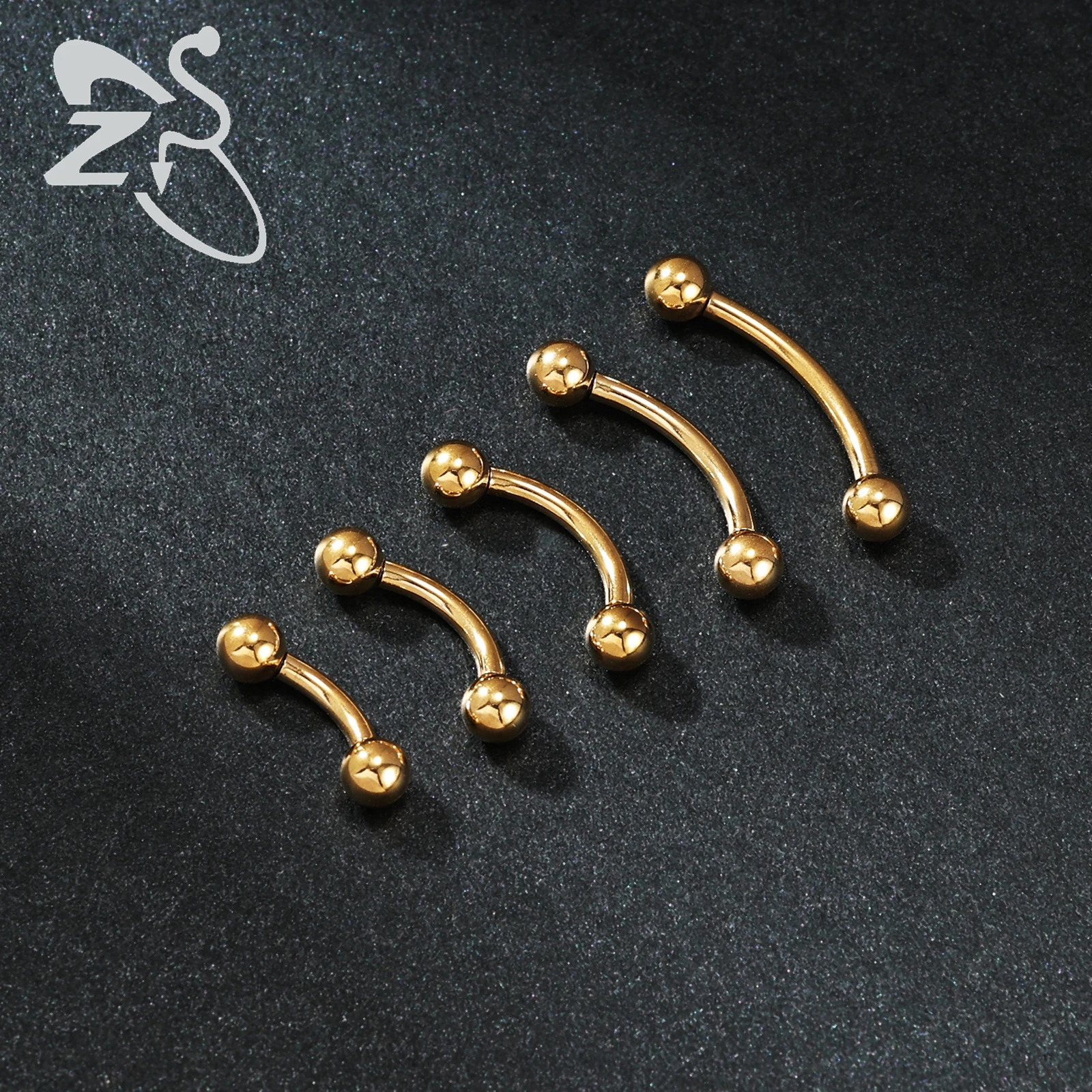 ZS 1PC 14G Stainless Steel Opal Eyebrow Ring Curved Barbell Cartilage Earring Crystal Labret Piercing 68101214mm Jewelry 250613