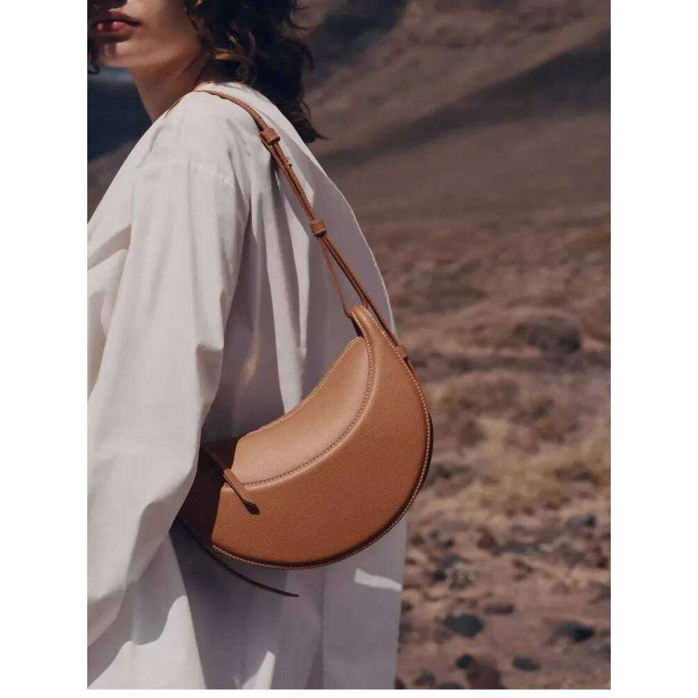 2025 New Women Single-shoulder PU Leather Fashion Crescent-shaped Luxurious Design Ladies Crossbody Bag