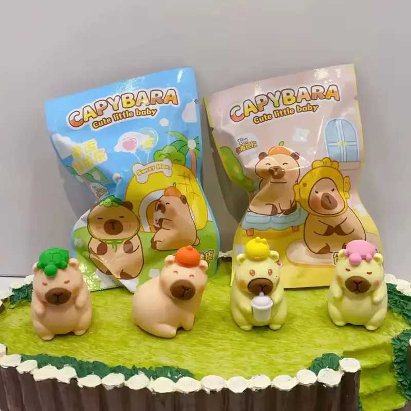 32pcs/Box Capybara Labubu Blind Bag Eraser Lottery Toy Creative Cartoon 3D Doll Eraser Action Pencil Doll Model Holiday Gift Y250624