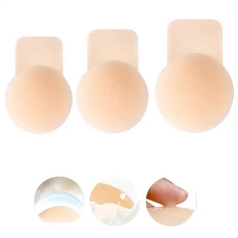 N7YE Round Reusable Bust Lift Nipple Cover Push Up Invisible Bra Strapless W250624
