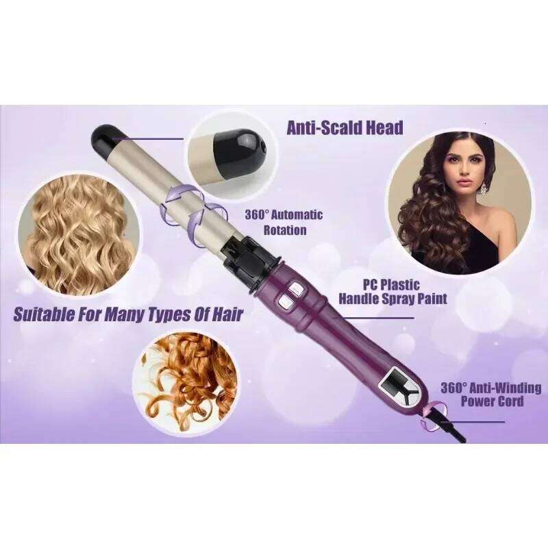 28/32mm Ceramic Barrel Hair Curlers Automatic Rotating hair curlers curling irons Big wavy curls
