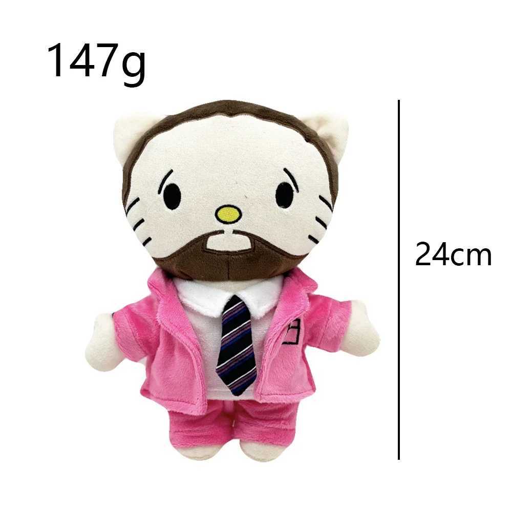 Sanrio New Hello Kitty Mac Miller Plush Doll Pink Suit Boy Plush Toy Figure Stuffed Toys Cute Boys Girls Christmas Gift 24cmw250701