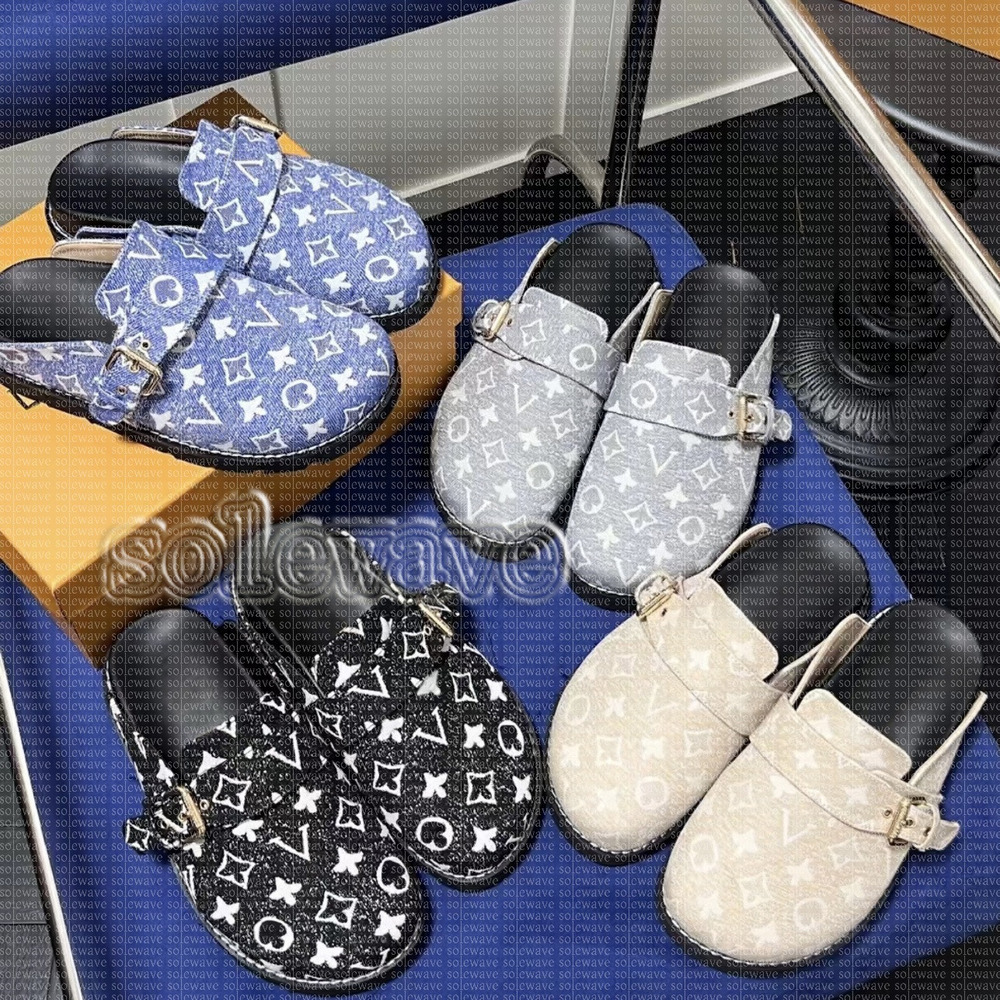 Cosy Sandals Designer Comfort Clog Slipper Flat Calfskin Scuffs Mules Flat Scuffs sandals Printing Men Comfort Luxury Shoes Platform Fashion Women Fluffy Shoes