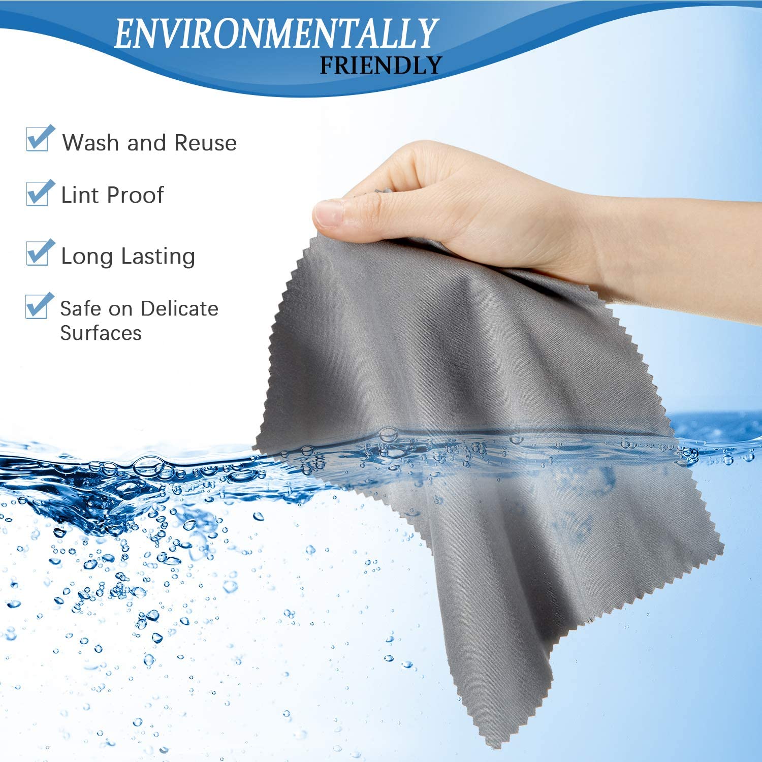 Microfiber Optical Lens Cleaning Cloth for Sunglasses Glasses Ready Goods for Car Wash Wine Wet Towel Screen Cleaners-MOQ 100pcs