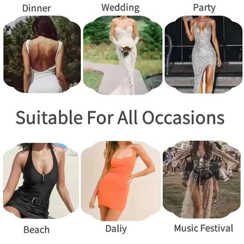 5 Pairs Glitter Pasties Nipple Covers Stickers Disposable Sticky Breast Petals for Women Rave Party FestivalW250624