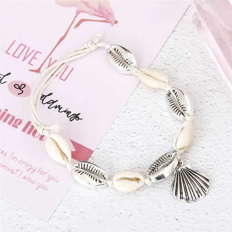 New Natural Shell Conch Rope Anklets For Women Foot Jewelry Summer Beach Barefoot Bracelet Ankle on Leg For Women U250624