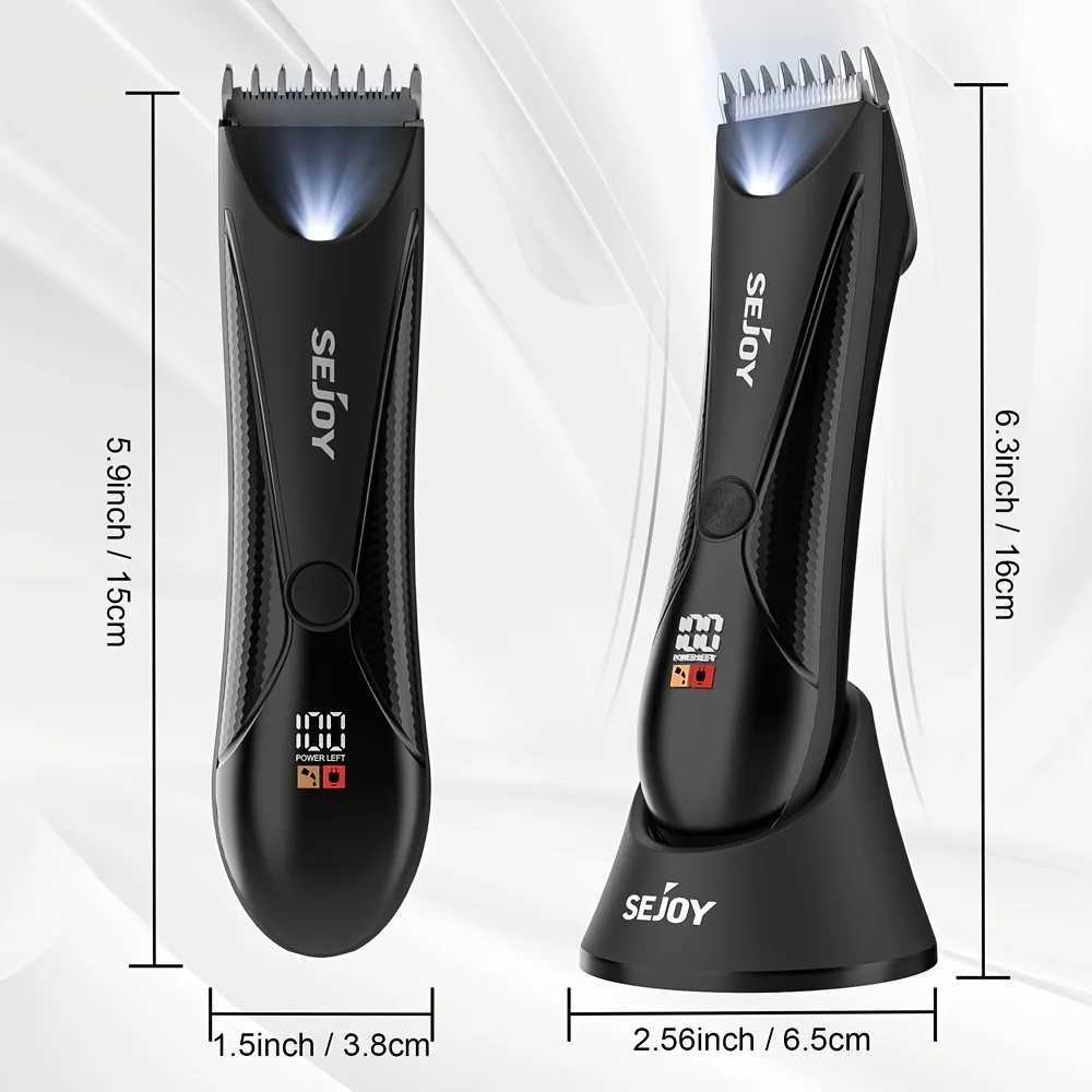 Sejoy Cordless Beard Trimmer Professional Hair Clippers for Men LED Display Portable Hair Clippers and Trimmer Set XJ250624