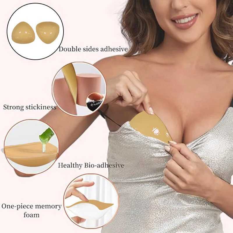 Double Sided Adhesive Sticky Bra Inserts Pad Chest Push Up Nipple Cover Women Breast Lift Swimsuit Bikini Cup Enhancer Invisible W250624