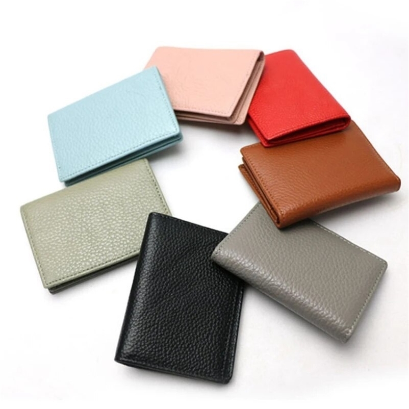 Genuine Leather Card Holder Name Card Case Credit Card Wallet for Men Women 250605