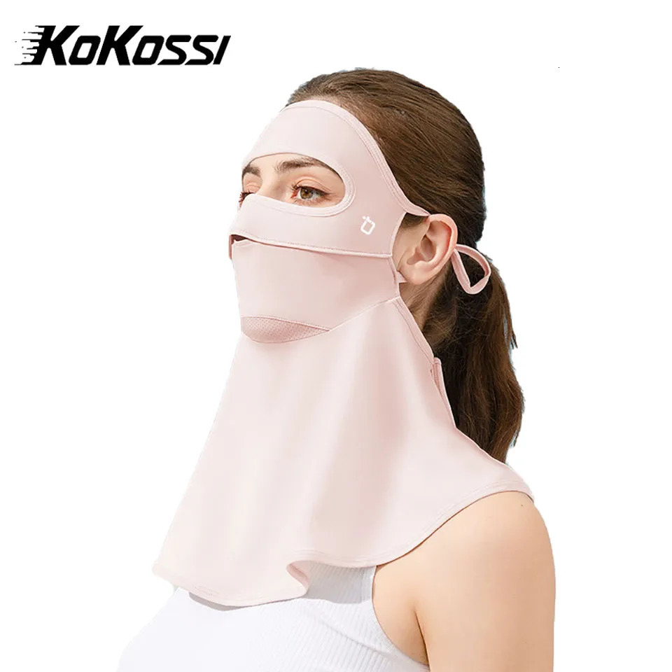KoKossi Outdoor Anti UV Face Gini Women Summer Breathable Cycling Travel Sunscreen Mask Sunshade Neck Protection Ear Veil 250624