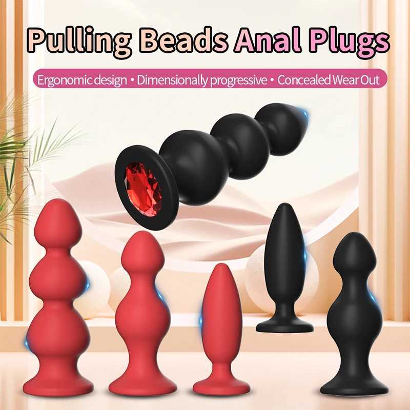 Silicone Anal Plug For Women Anal Vaginal Expander Bottom with colored diamonds Sex Toy Adults Games Couple Tool Erotic Products W250624
