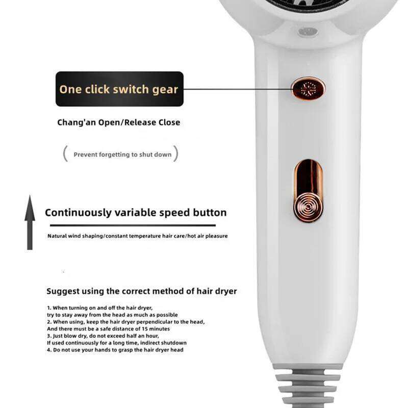 2025 Non Perforated Wall Mounted Dryer with High Power Fast Drying Blue Light Hair Care for Hotels/Homestays/Hotels