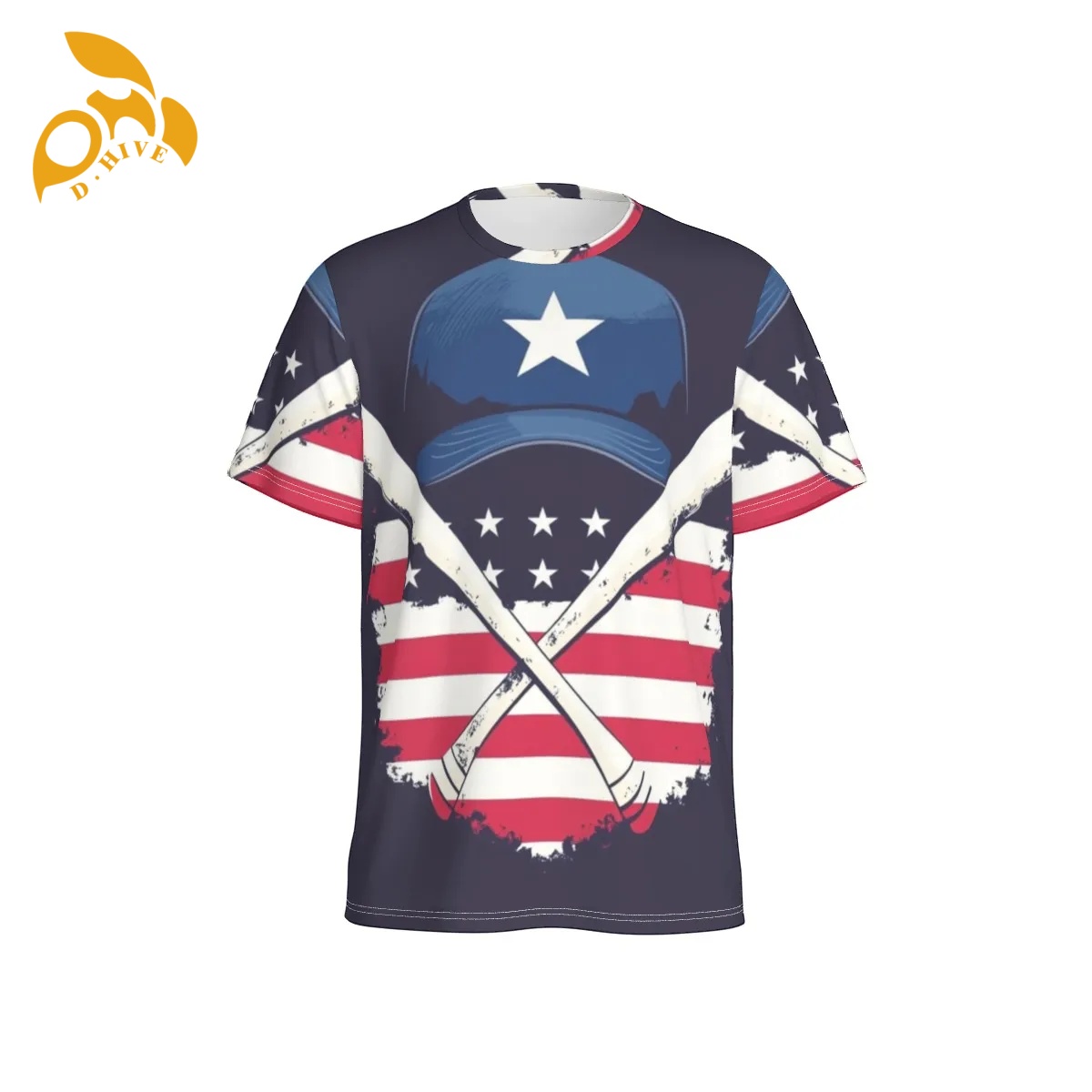 free shipping of customized fashionable All-Over Print Men's O-Neck Sports T-Shirt High-quality attractive popular classic comfortable soft