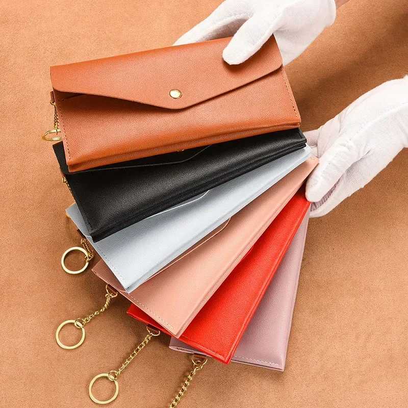 Portable Ins Phe Bags Rectangle PU Leather Phe Bag Birthday Gifts Card Holder Women Wallets Coin Purse Wallets XJ250624