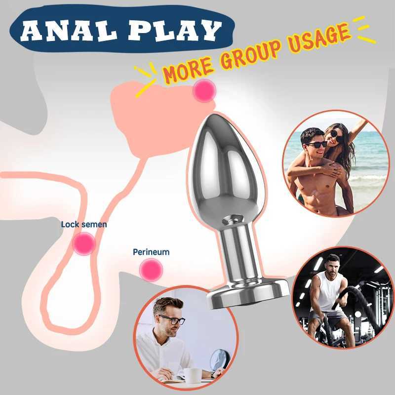 Vibrating Anal Plug Vibrator Remote Control 10 Powerful Vibrations Prostate Massager with Flashing Light Base Sex Toy for Couple W250624