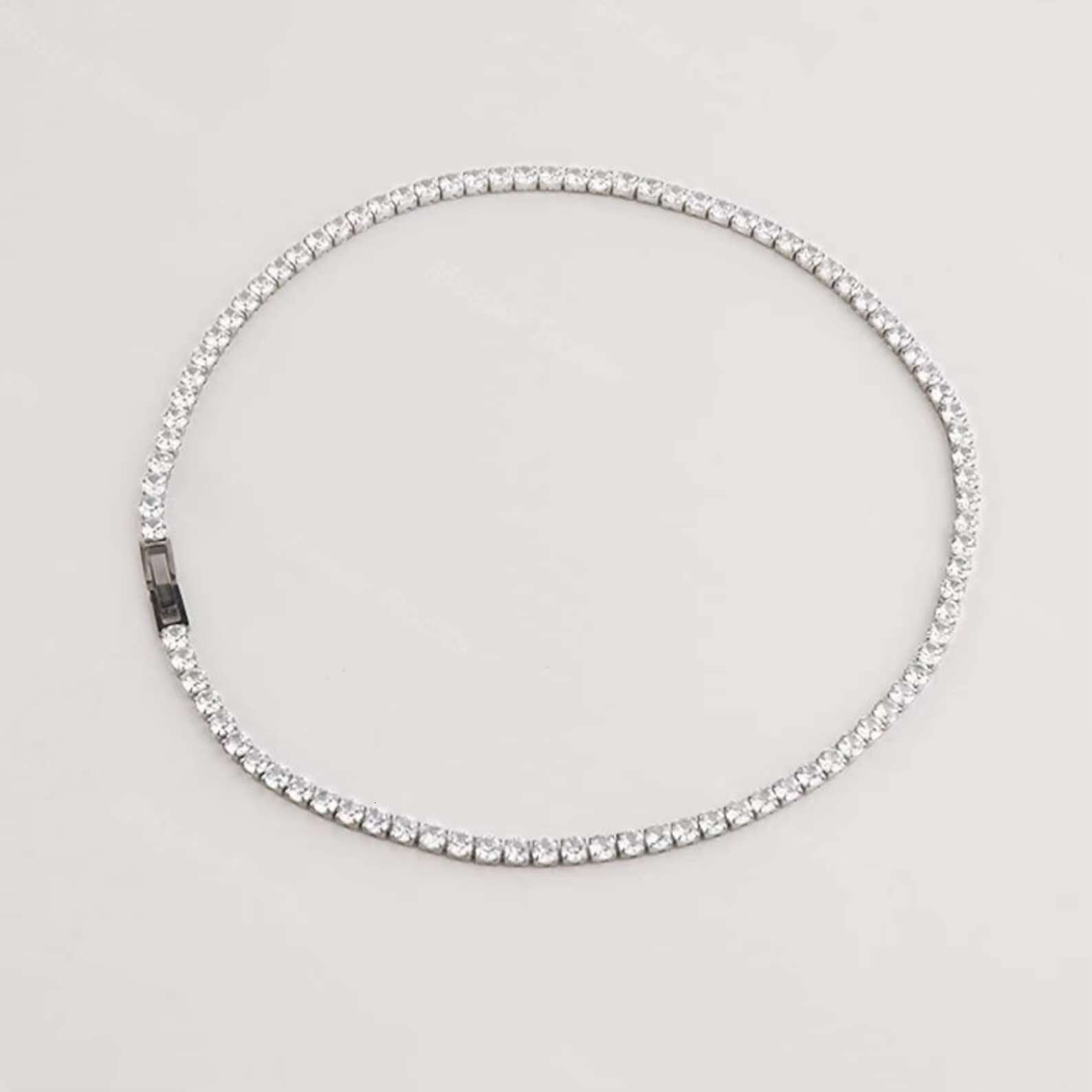 925 Silver Tennis Women Gra Certificates Moissanite Tennis Chain 4mm Hip Hop Tennis Chain Necklace Mens