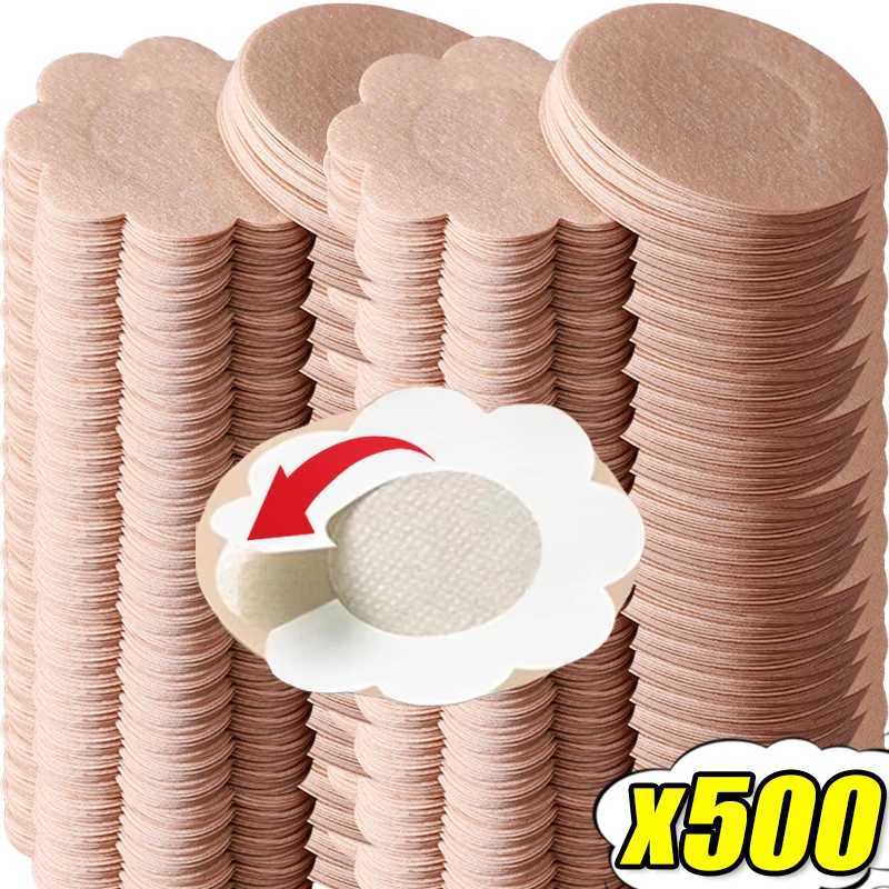 50/500pcs Cloth Nipple Cover Teat Hide Women Disposable Nipple Pasties Breast Petals Invisible Bra Padding Chest Sticker Patch W250624