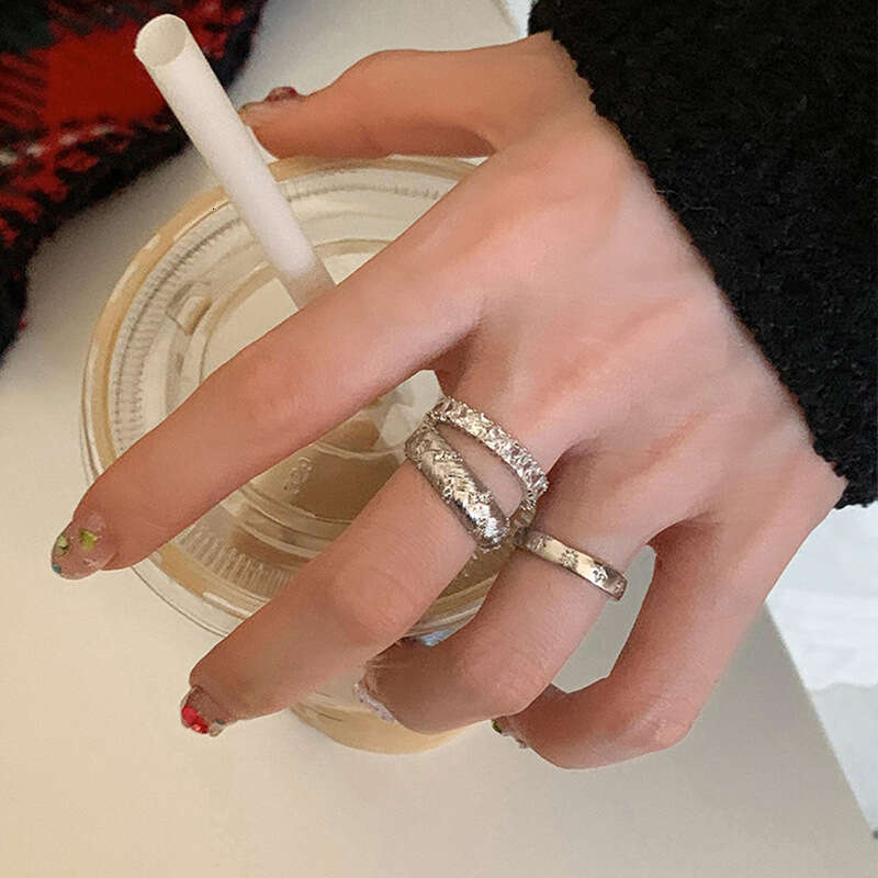 Vintage Square Zircon Open Ring for Women, Niche Internet Celebrity Style, High-End Sense Jewelry