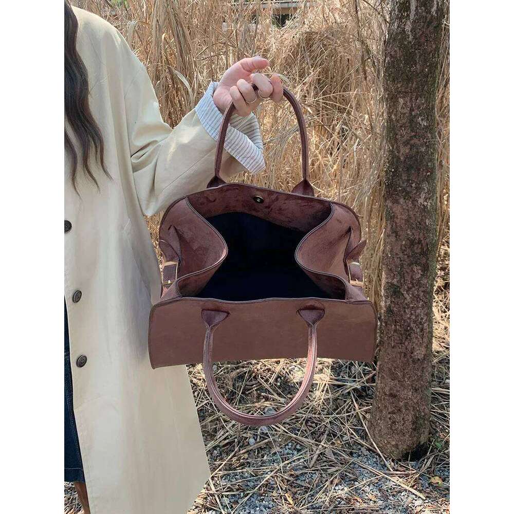 Luxury Bag Faux Suede Women Handbag Large Capacity Winter Fashion Brand Designer Female Crossbody Shoulder Bag Big Ladies Totes Bolsas