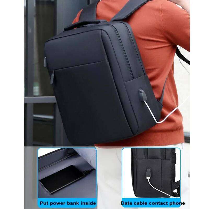 Large Capacity Waterproof Nylon 15.6 Inch Book Laptop Computer Bags Men's Travel Business Backpack