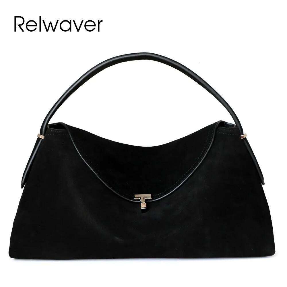 Luxury Designer bags Relwaver suede cowhide shoulder bag fashion flap 2024 winter versatile messenger chic crossbody bags for women