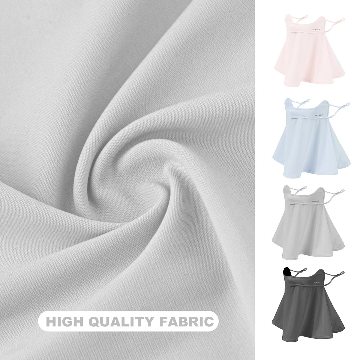 WRELS Face Cover Ice Silk Sunscreen Mask Summer Anti-UV Breathable Cycling Scarf Sun Protection Hiking Neck Outdoor Activities 250624