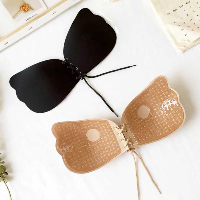 Silicone Nipple Cover Bras Women Seamless Strapless Push Up Brassiere Self Adhesive Invisible Underwear Ladies Sexy Lingerie W250624