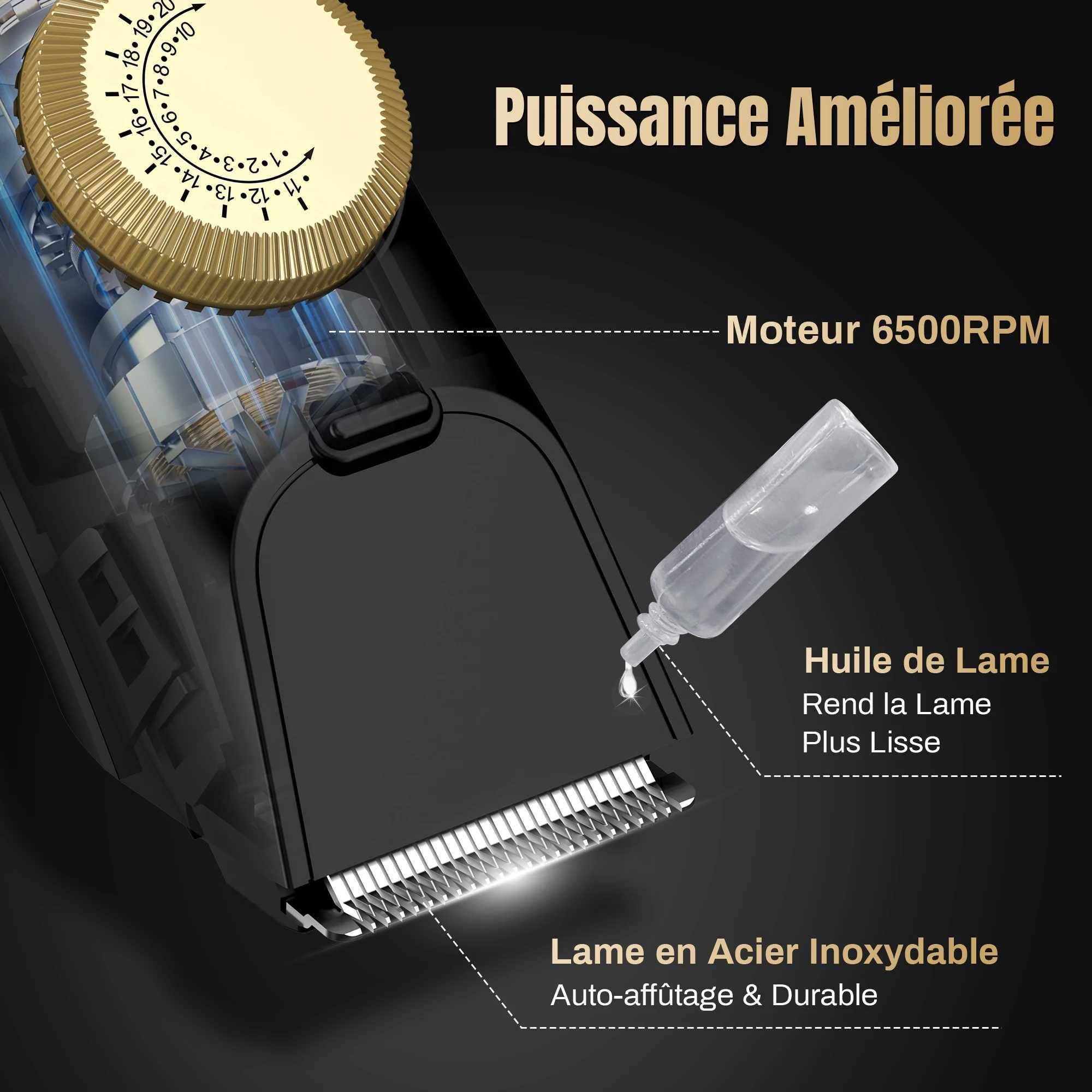 Sejoy Electric Hair Clipper for Men Professional Rechargeable Hair Trimmer IPX7 Waterproof Adjustable Speed Barber ClippersXJ250624