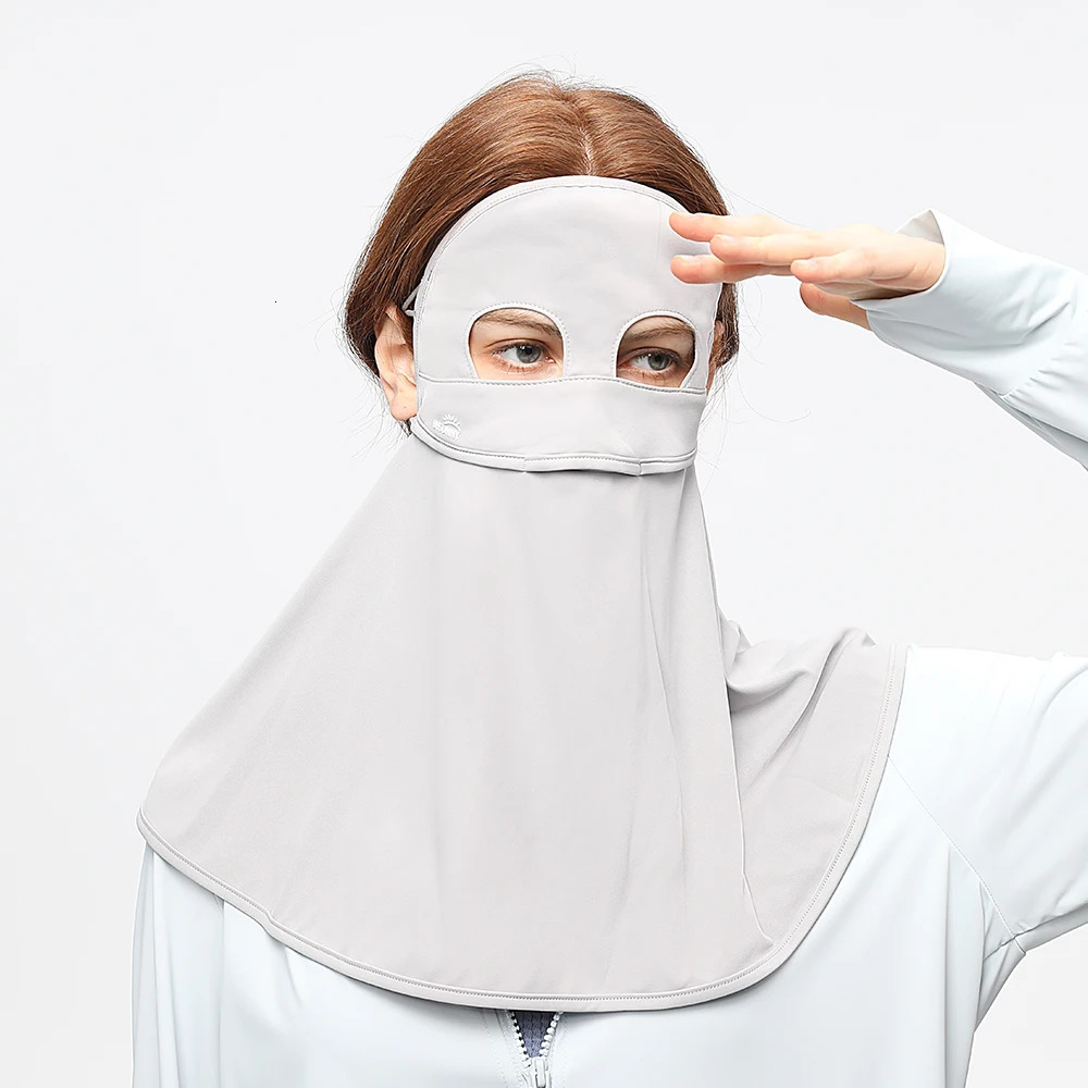 OhSunny Sun Protective Scarf for Woman Anti-UV UPF50 Face Neck Shoulder Integrated Facial Cover Summer Breathable Mask 250624