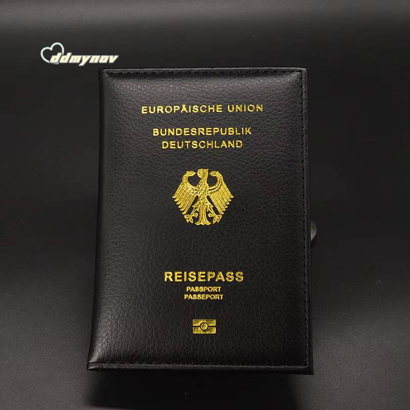 Germany Cover Women Travel Wallet Passport Holder Pu Leather Case for Passports Reisepass Deutschland protector ddmynov