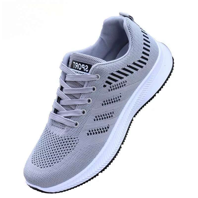 Summer Casual Breathable Versatile Trendy Mesh Flyknit Hollow Sports Shoes Men's Running