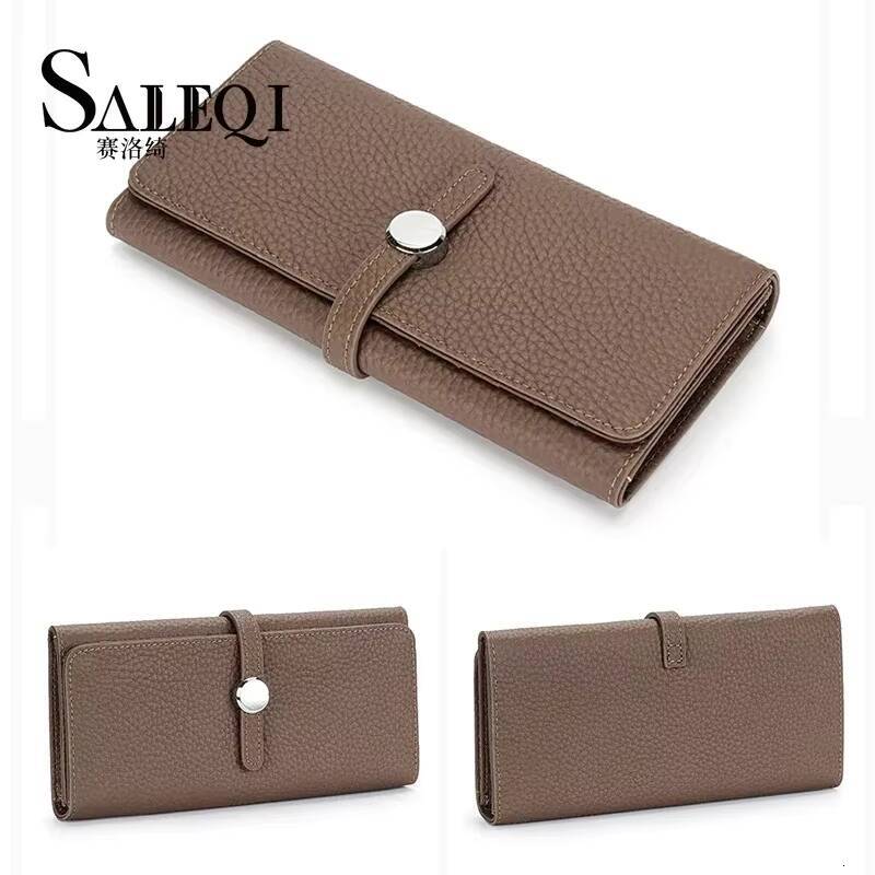 Genuine Leather Wallet Women Long Clutch Fashion Luxury Brand Ladies Purses Card Holder Zipper Coin Pocket High Quality Billfold ddmynov