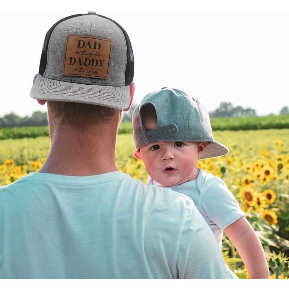 TO Be Dad Street in The Sheets Hat Daddy Leather Patch Baseball Cap Gifts for Him Father's Day Birthday