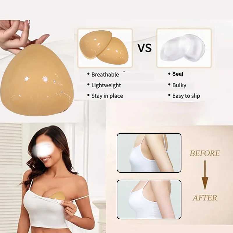 Double Sided Adhesive Sticky Bra Inserts Pad Chest Push Up Nipple Cover Women Breast Lift Swimsuit Bikini Cup Enhancer Invisible W250624