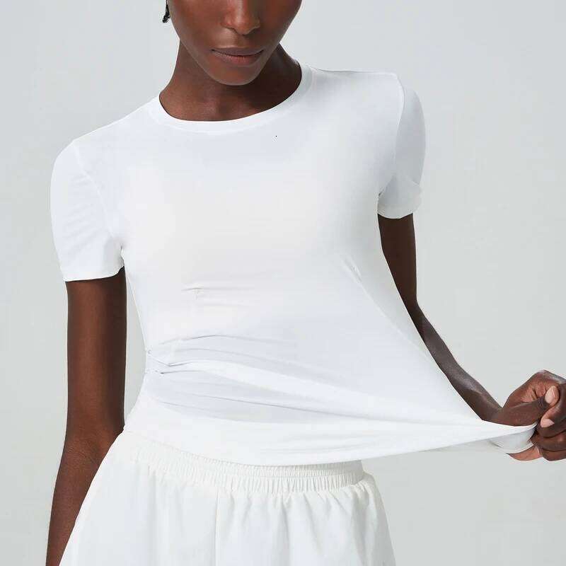 Summer Women T-shirt and shorts suit 2 Pieces Fiess Yoga Set Solid Color Sportswear Outdoor Running Suit Gym Clothes 2382