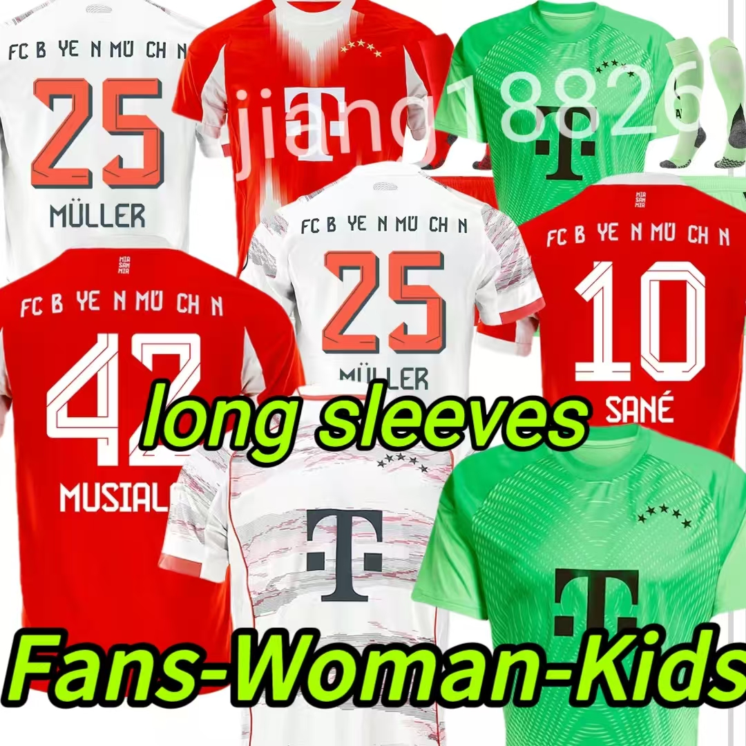 24 25 26 KANE OLISE soccer jerseys SANE KIMMICH UPAMECANO MULLER DAVIES COMAN 2025 2026 home football shirt GORETZKA DAVIES jersey MUSIALA Men Kids sets uniforms