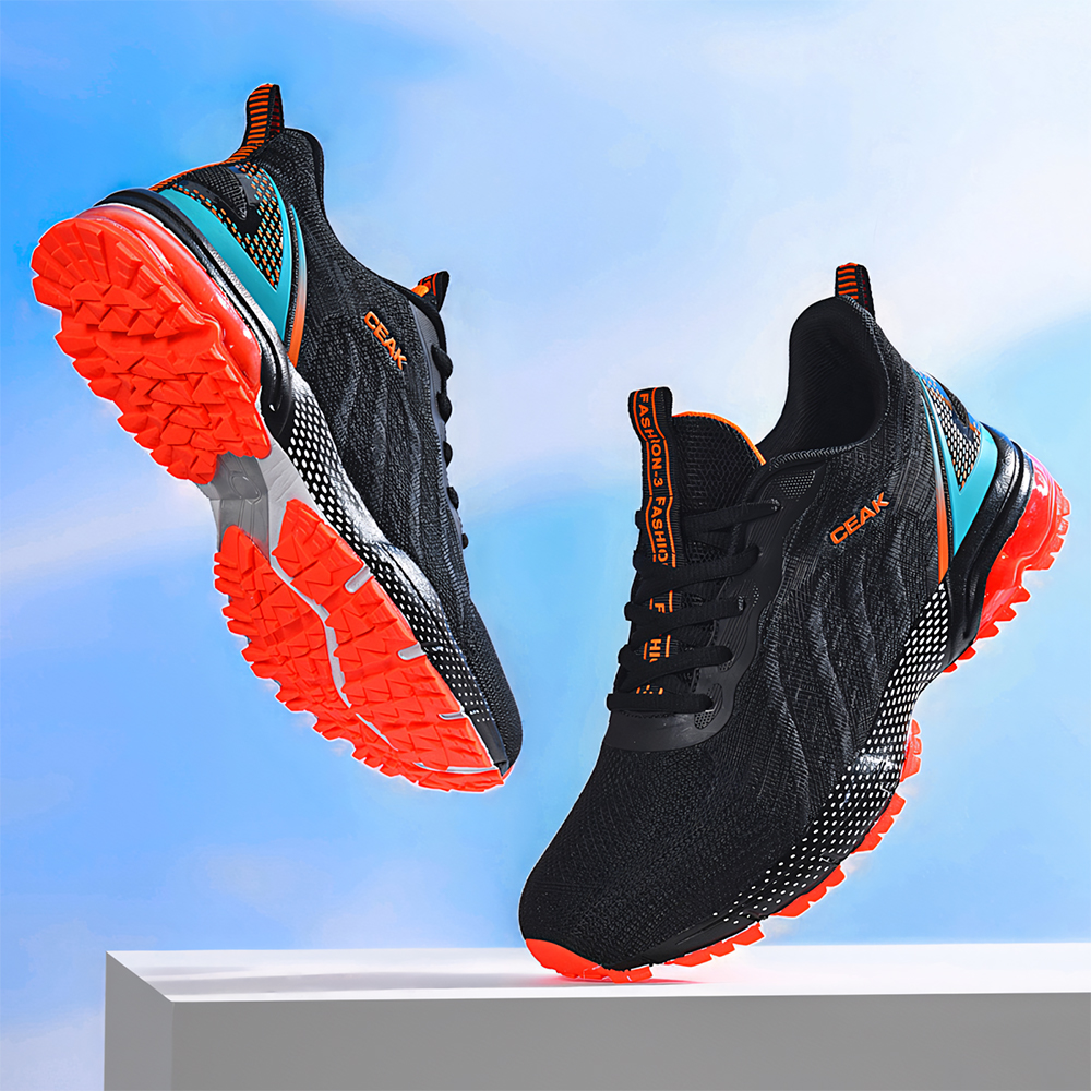 5029-Boys Athleisure Shoes Men's Shoes Plus Size Air Cushion Shoes, Non-slip Flying Woven Popular Sneakers, Mesh Breathable Running Basketball Sh