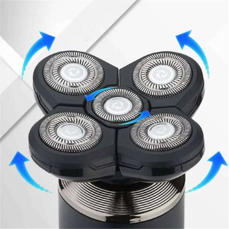 Wet Dry Man Electric Beard Shaver 5D Float Razor Skull Bald Head Shaving Hine Facial Grooming Kit Hair Clipper Male Haircut