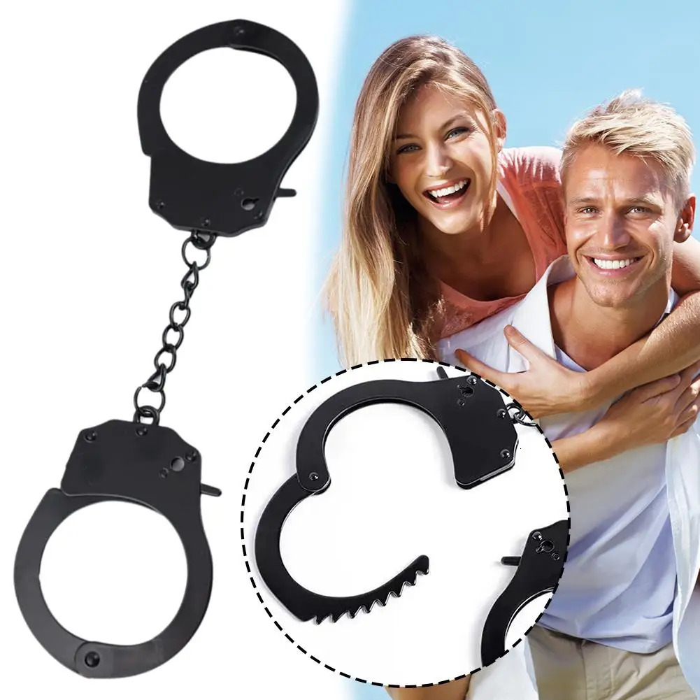Black hand-baked Handcuffs BDSM Bondage Set Adjustable Metal Ankle Cuffs Chain Fetish Restraints Sex Toys For Couples 250624