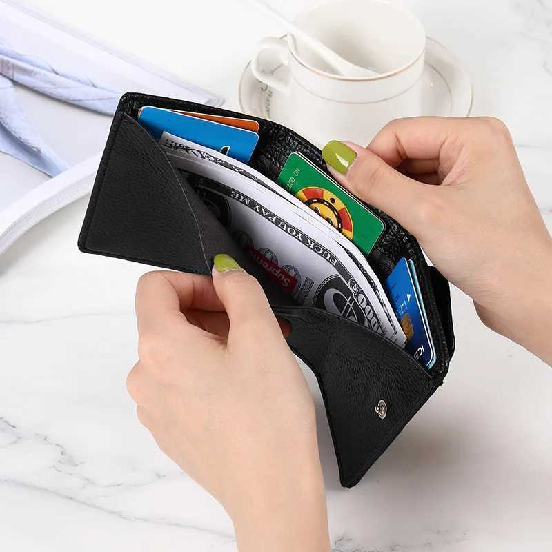 New Women PU Leather Purses Female Cowhide Wallets Lady Small Coin Pocket Rfid Card Holder Mini Mey Bag Portable Cluh XJ250624