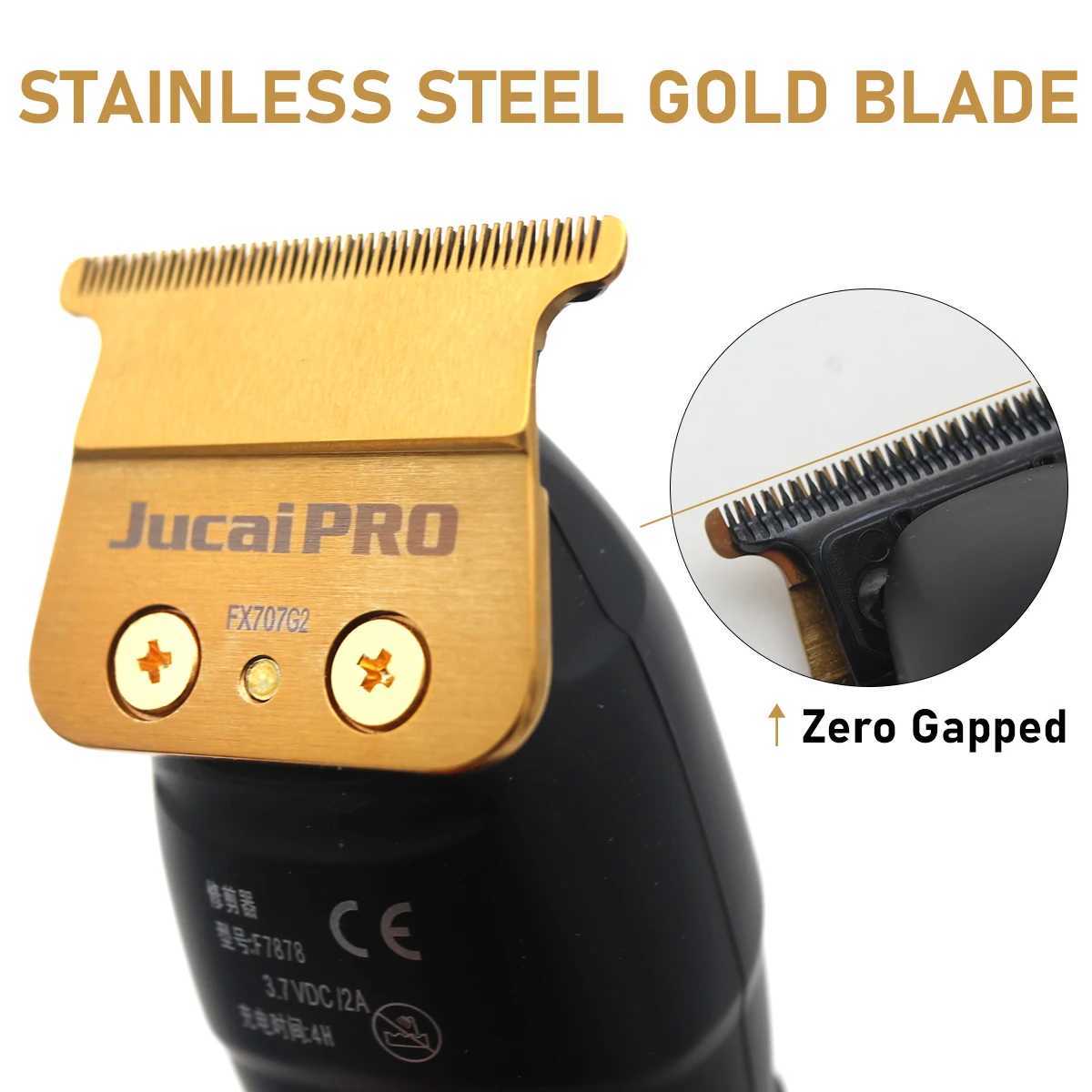 Jucai PRO F7878 Hair Trimmer for Men Brushless Motor Zero Gapped Low Noise Cordless Professional Hair Clipper Finishing Machine XJ250624