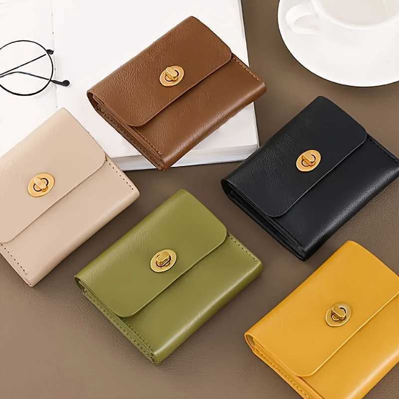 True Soft Leather Wallet Womens Short Style New Coin Zero Wallet Small Wallet Womens Large Capacity Card Bag XJ250624