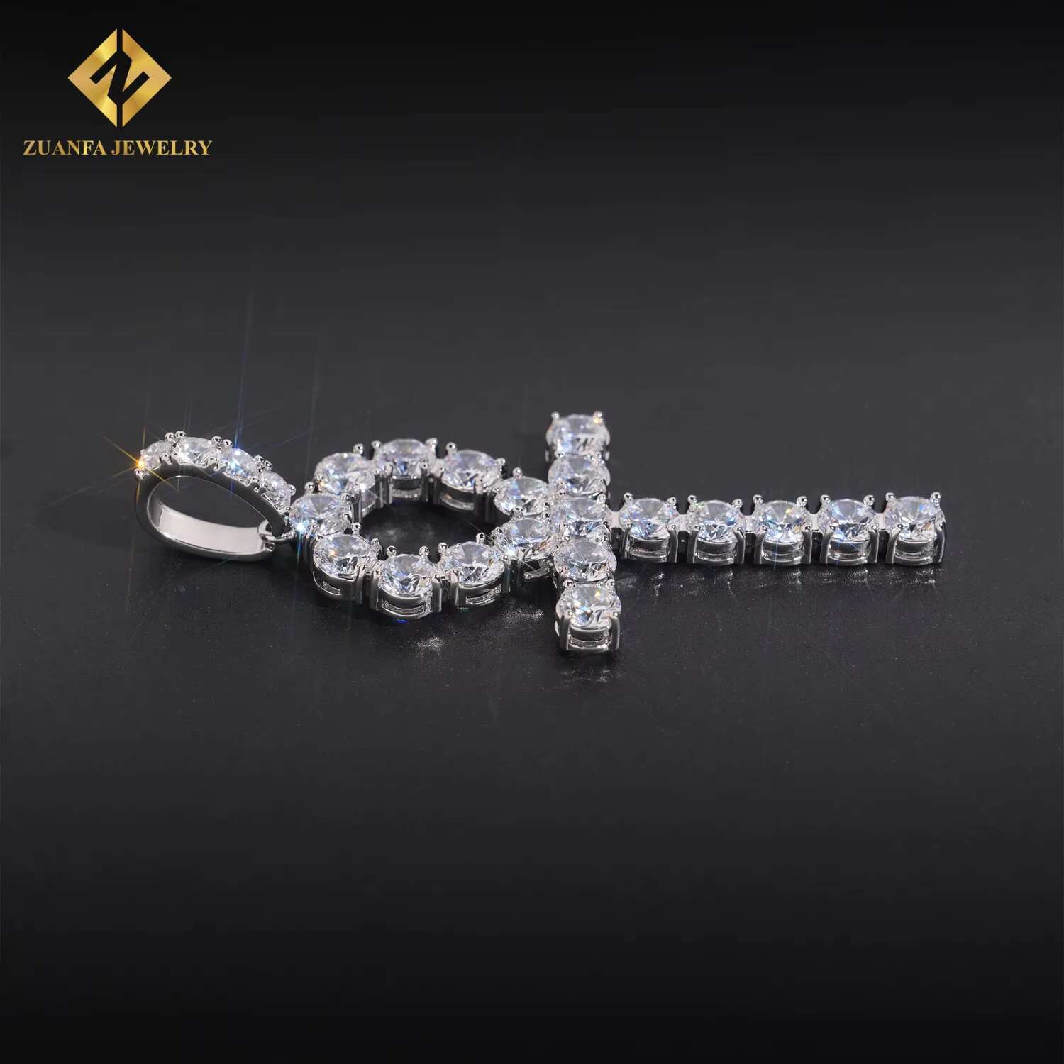 Hot Sale Hip Hop Jewelry Zircon Small Cross Pendant Men Women Iced Out Rose Gold Plated Rhodium Plated Gold Plated Pendant