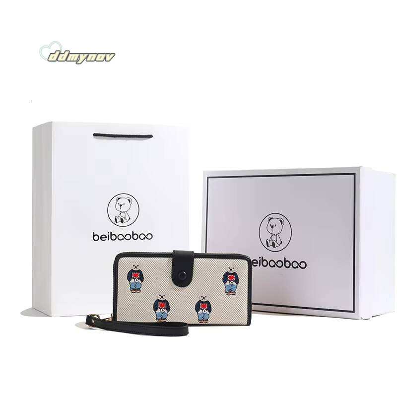Cute Bifold Large Capacity Zipper Wallets with Handle Women Versatile Coin Purse Card Holders Clutch Luxury Designer Long Wallet ddmynov