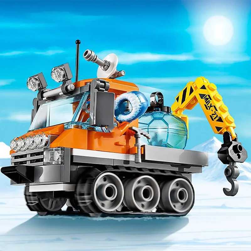 Compatible Brands Brick Sets City Series Building Blocks Arctic Aircraft Crane Car Ice Scene MOC Toys for Kids Gift Y250624