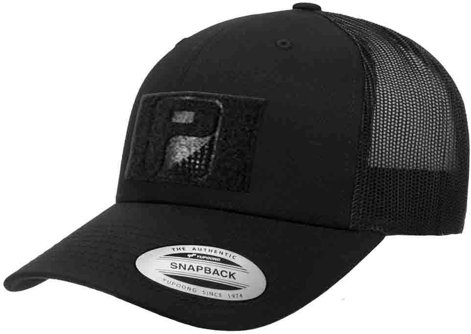 Tactical Snapback Trucker Hat by Pull Patch Curved Bill Cap with 3x2 Inch Hook & Loop Panel for Morale Patches