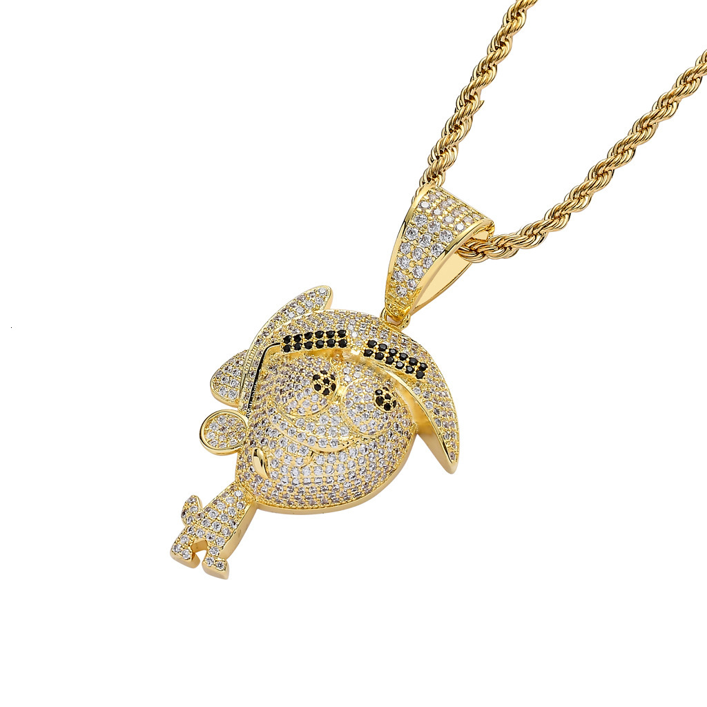 New Arrival Hip Hop Necklace Anime-Inspired Pendant Iced Out Design High-Class Moissanite Necklace Pass the diamond tester