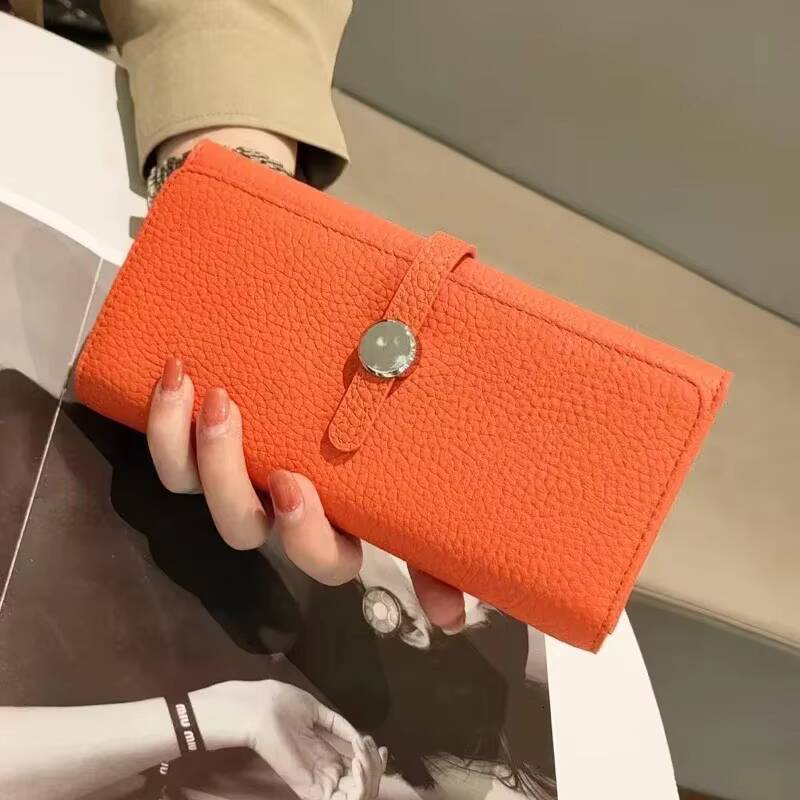 Genuine Leather Wallet Women Long Clutch Fashion Luxury Brand Ladies Purses Card Holder Zipper Coin Pocket High Quality Billfold ddmynov