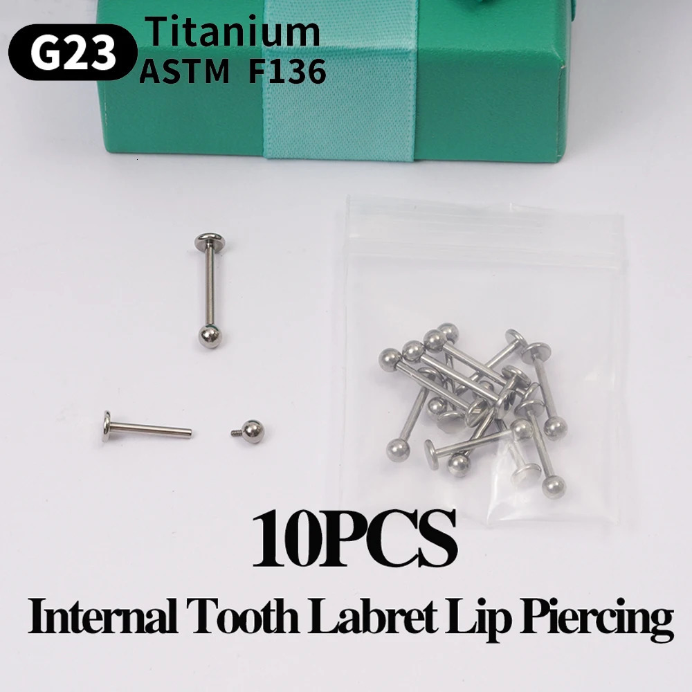 Wholesale 10PCS Eyebrow Piercing Jewelry Labret Lip Stud G23 Septum Nose Ring C rod Body For Women 250613